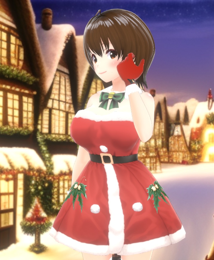 【クレジット不要・商用利用OK】クリスマスサンタ服風VRoidテクスチャ unity用サンタ帽子とGIMP作業データ付