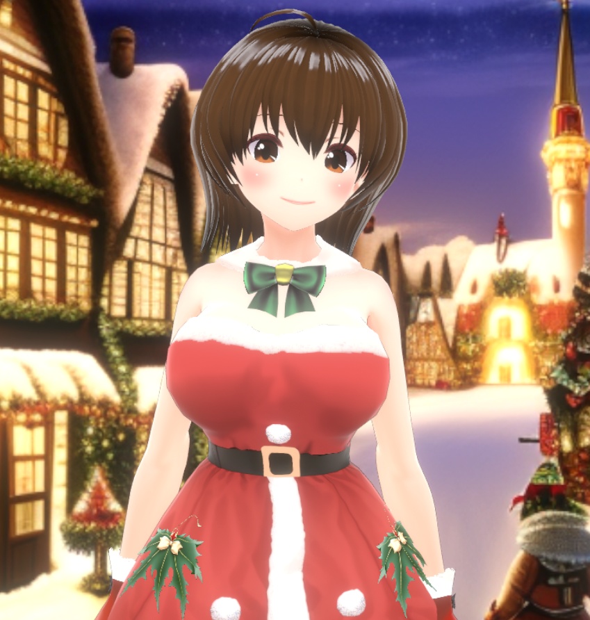 【クレジット不要・商用利用OK】クリスマスサンタ服風VRoidテクスチャ unity用サンタ帽子とGIMP作業データ付