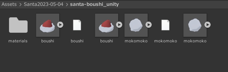 【クレジット不要・商用利用OK】クリスマスサンタ服風VRoidテクスチャ unity用サンタ帽子とGIMP作業データ付