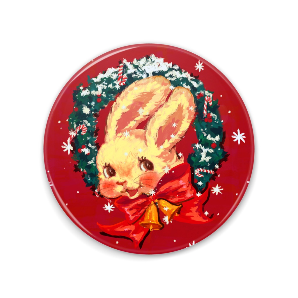 缶ミラー/Xmasうさぎちゃん𝜗𝜚₊❆