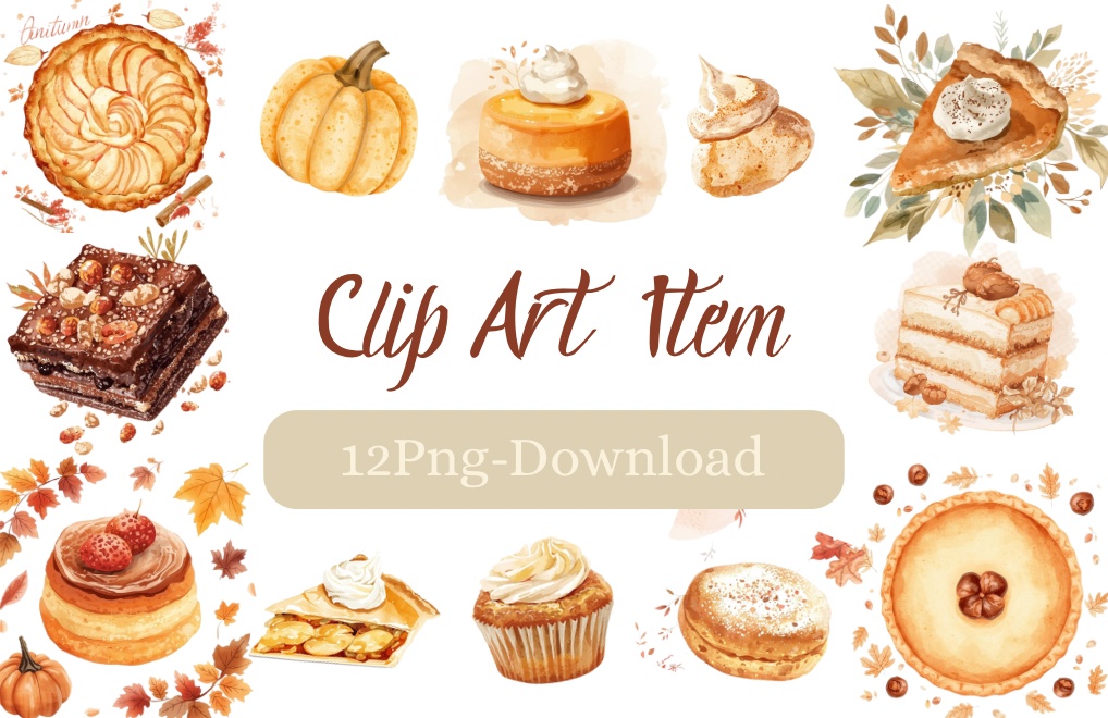 Autumn sweets clip art12png