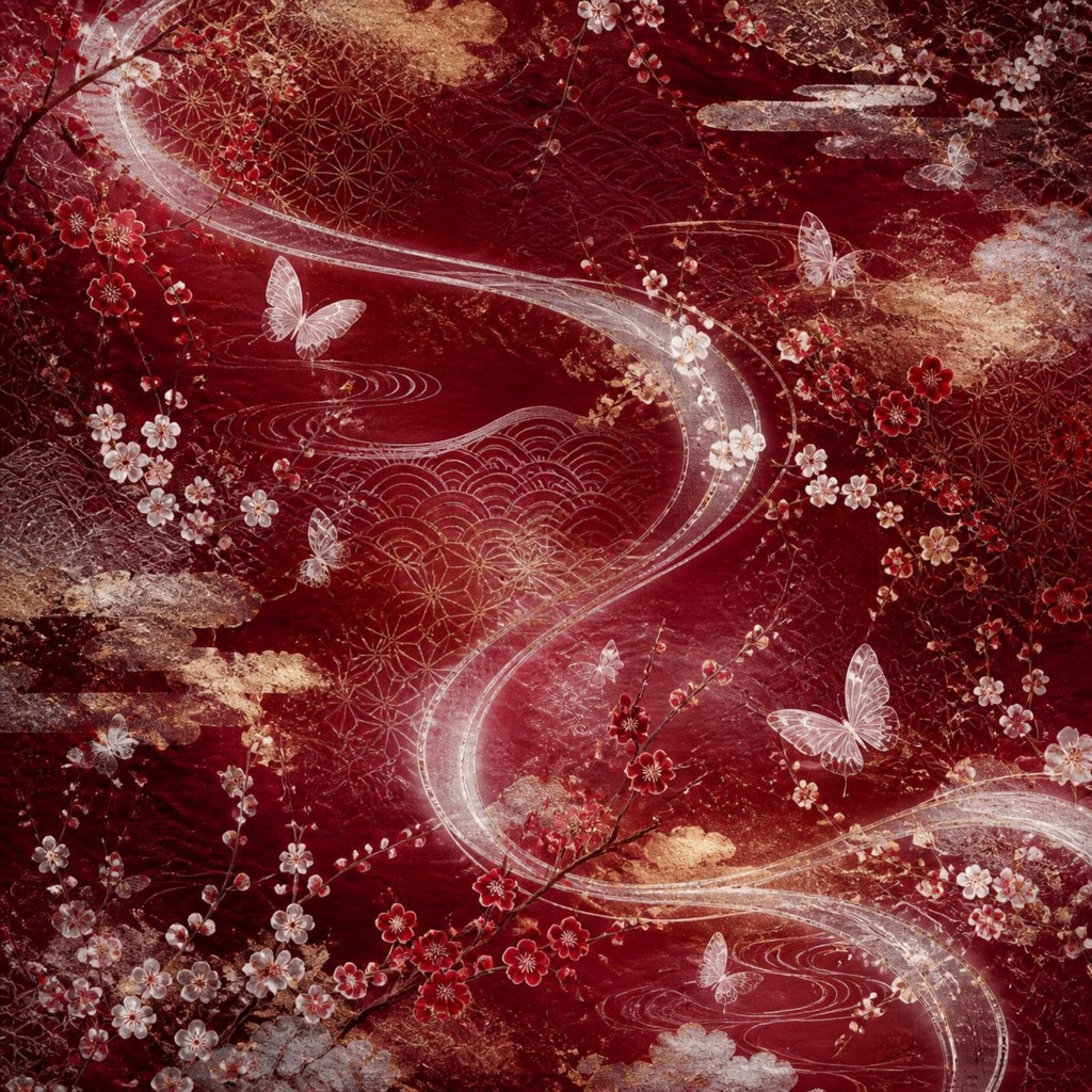 ❤️ 紅|紅霞と白銀の花