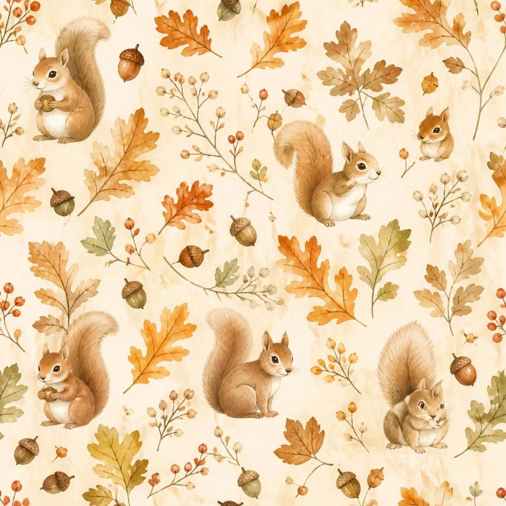 Oak & Squirrel｜木の実とリス