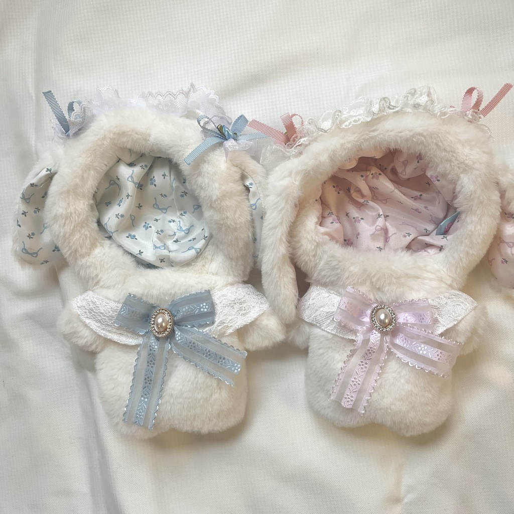 フラワーバニー着ぐるみ【わんぱく・20cmぬいサイズ】