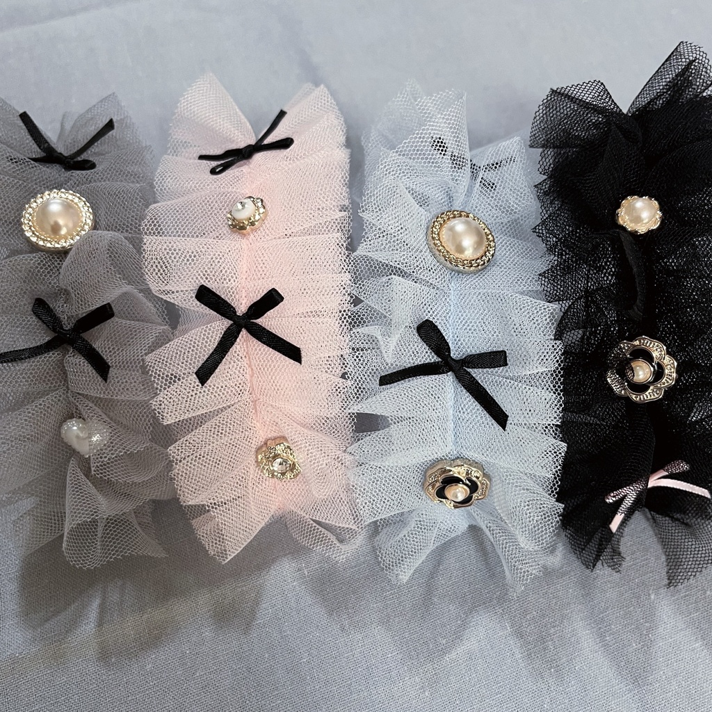 【わんぱくサイズ】チュールビジューカチューシャ