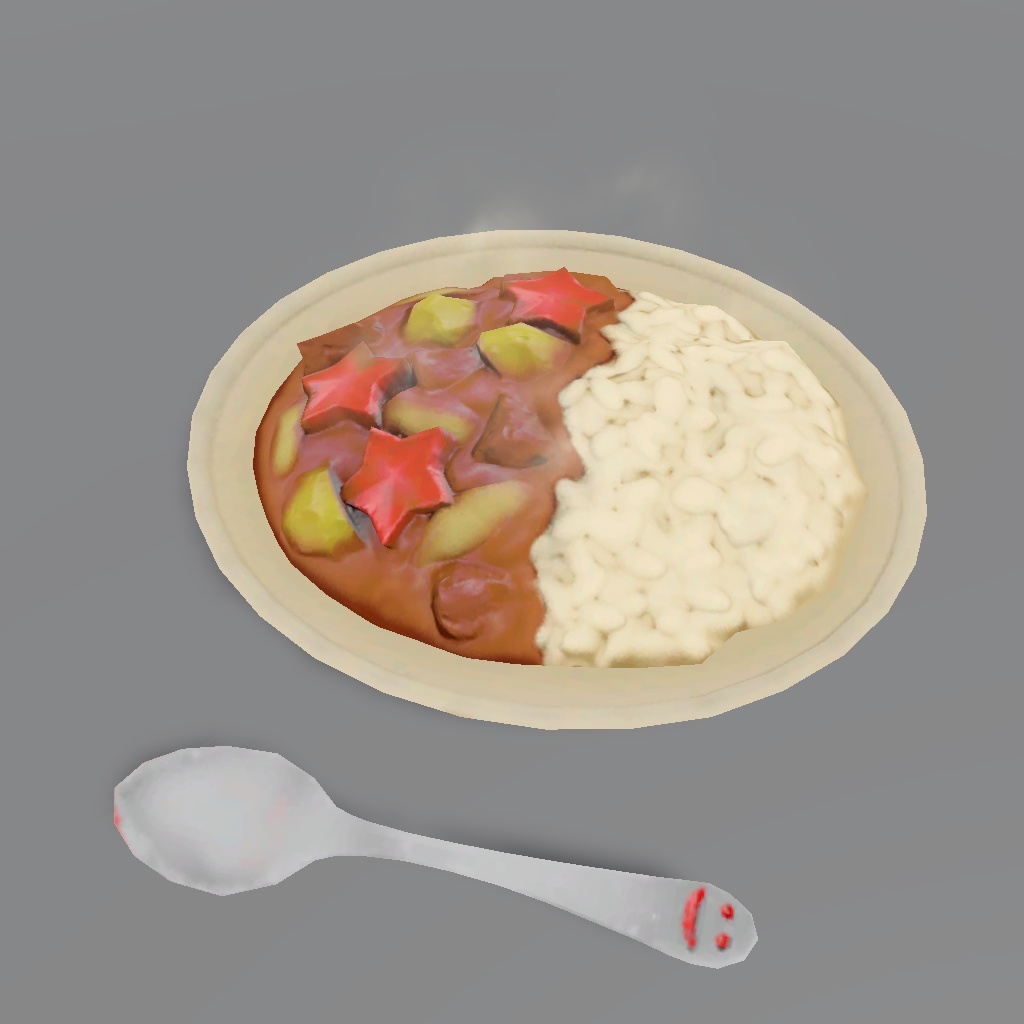 飾り人参カレーライスセット