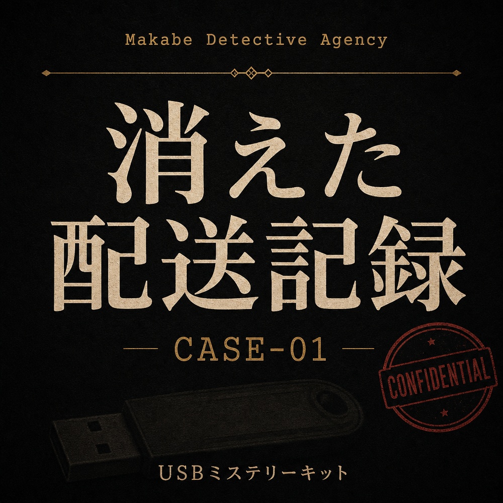 真壁探偵事務所 CASE-01「消えた配送記録」USBミステリーキット