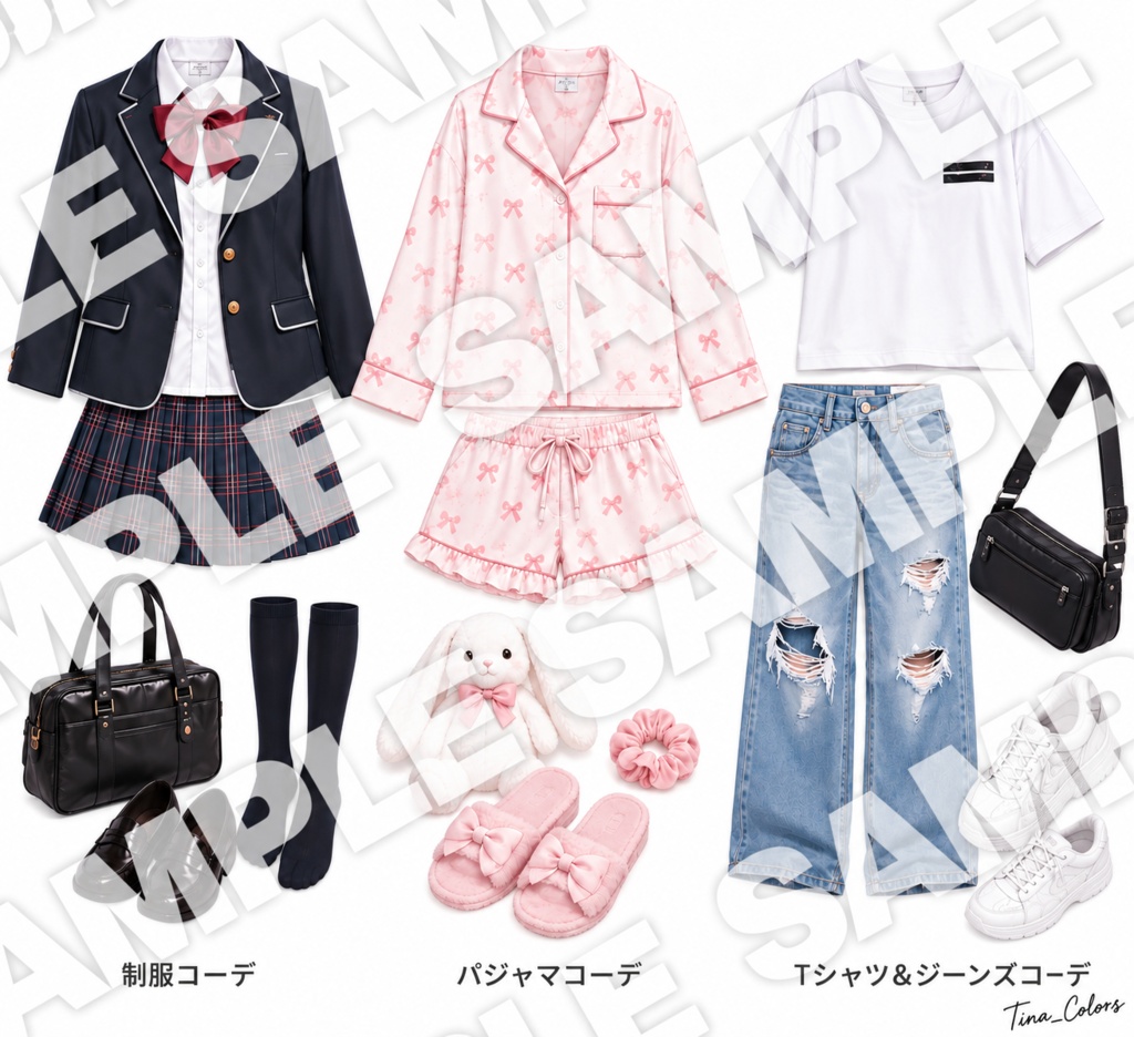 Tina_Colors Character Base|女性Aセット