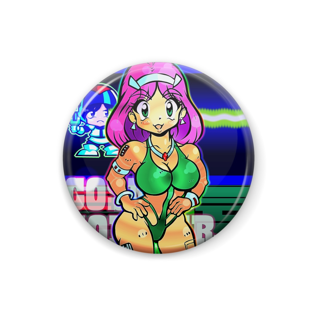 【非公式】コズミックソルジャー描き下ろしイラスト缶バッジ