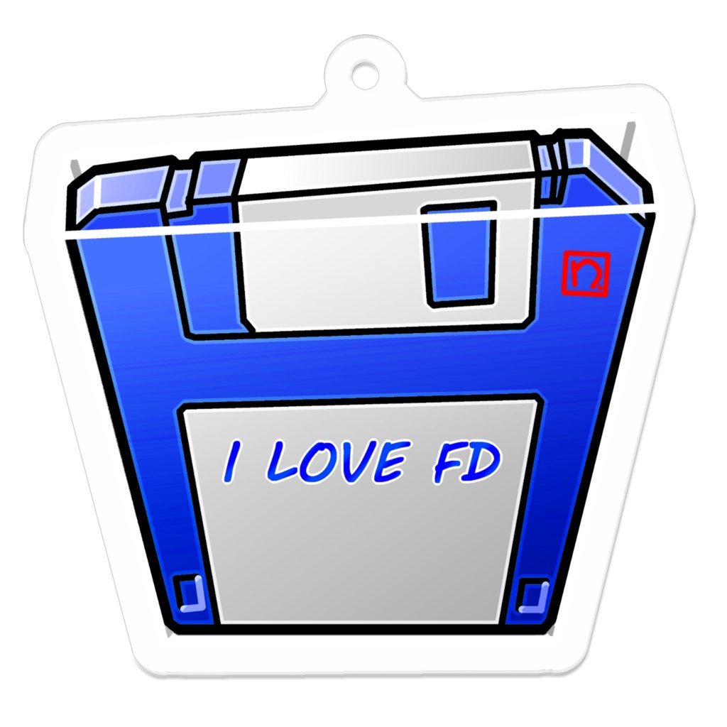 I LOVE FDアクリルキーホルダー（ブルー）