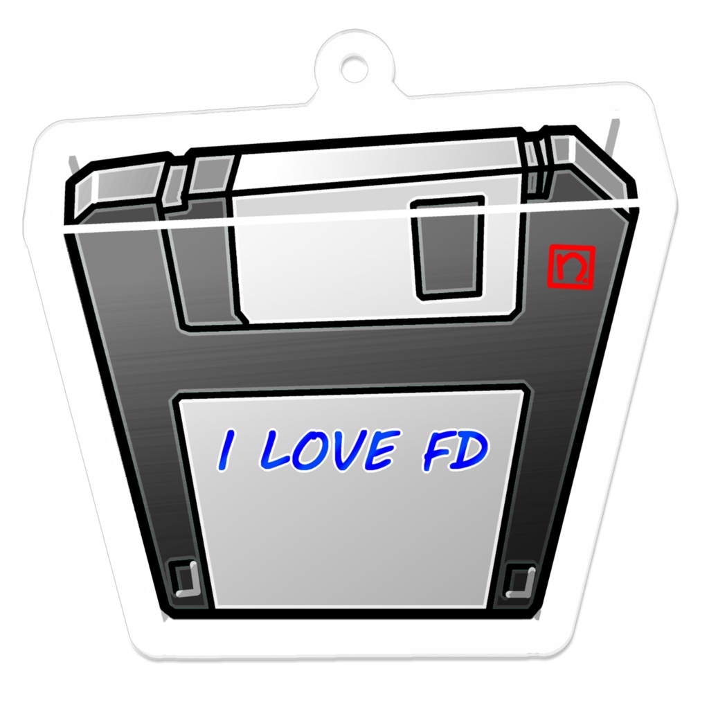 I LOVE FDアクリルキーホルダー（ブラック）