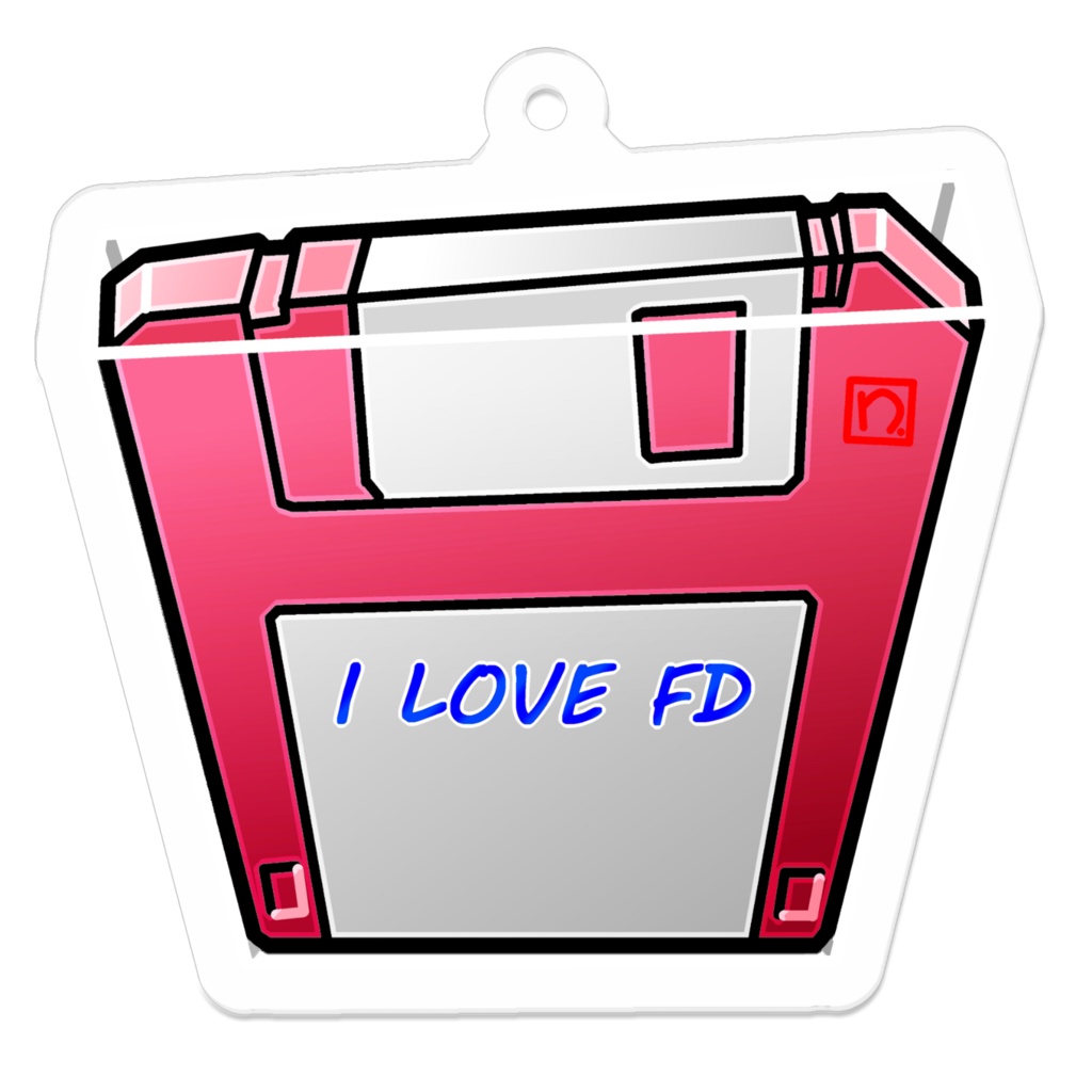 I LOVE FDアクリルキーホルダー(ピンク)