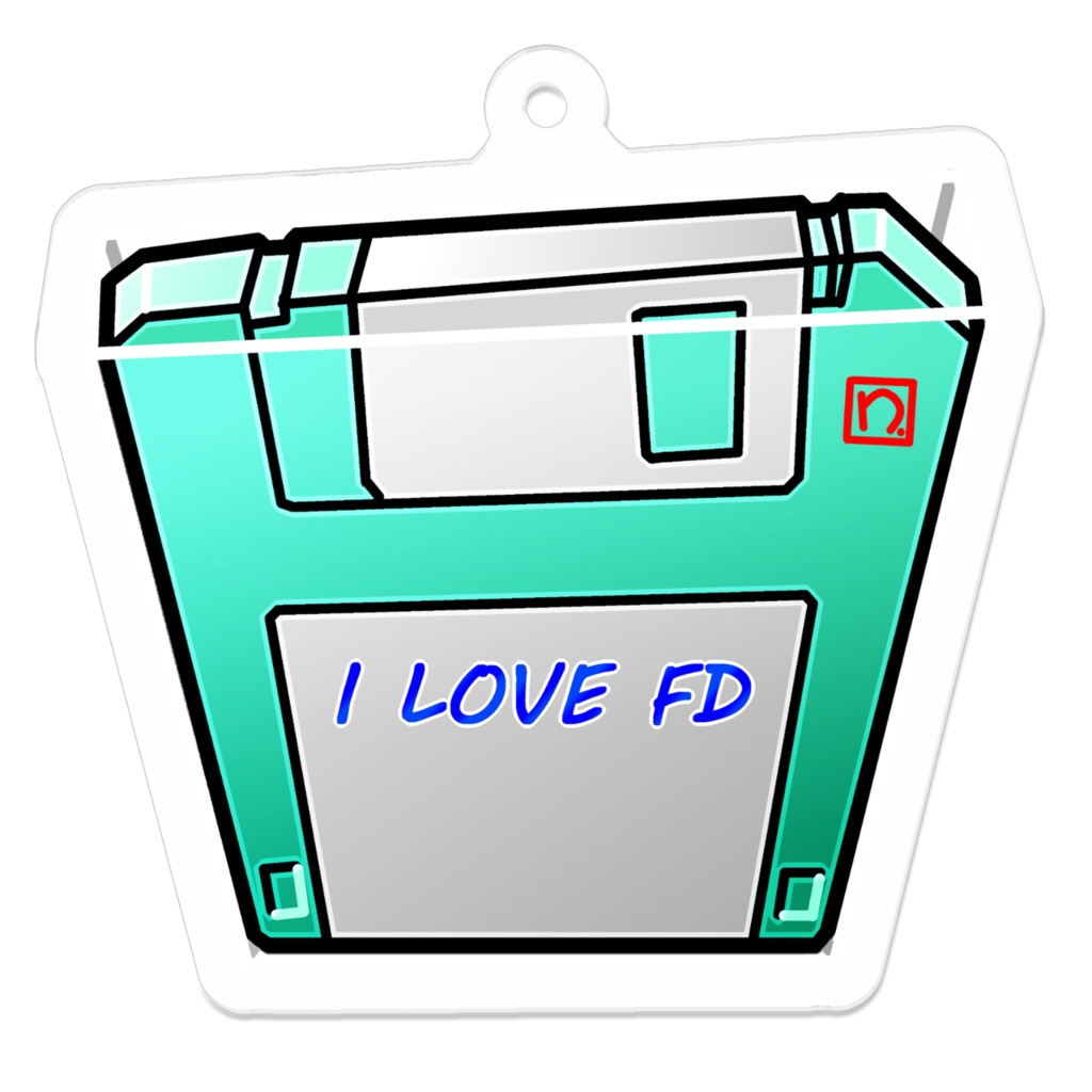 I LOVE FDアクリルキーホルダー（ライトブルー）