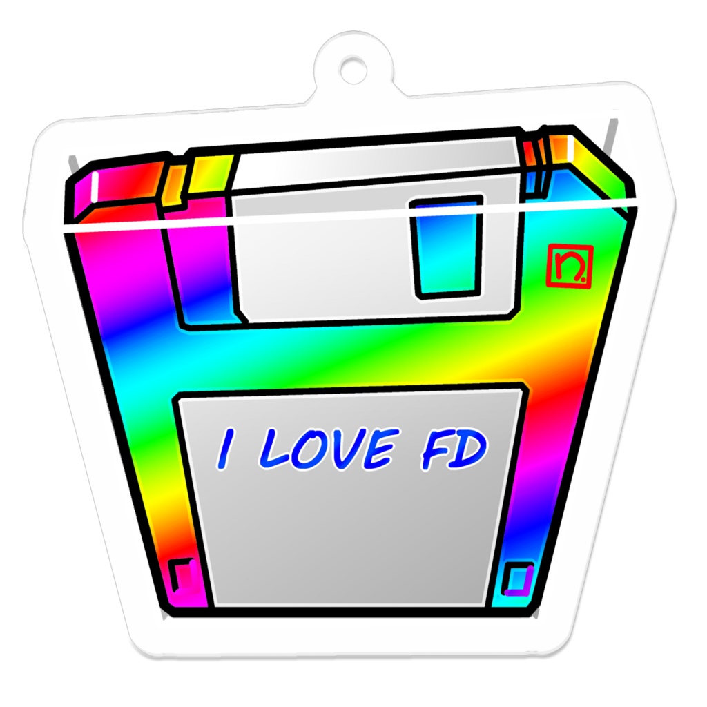 I LOVE FDアクリルキーホルダー(レインボー)