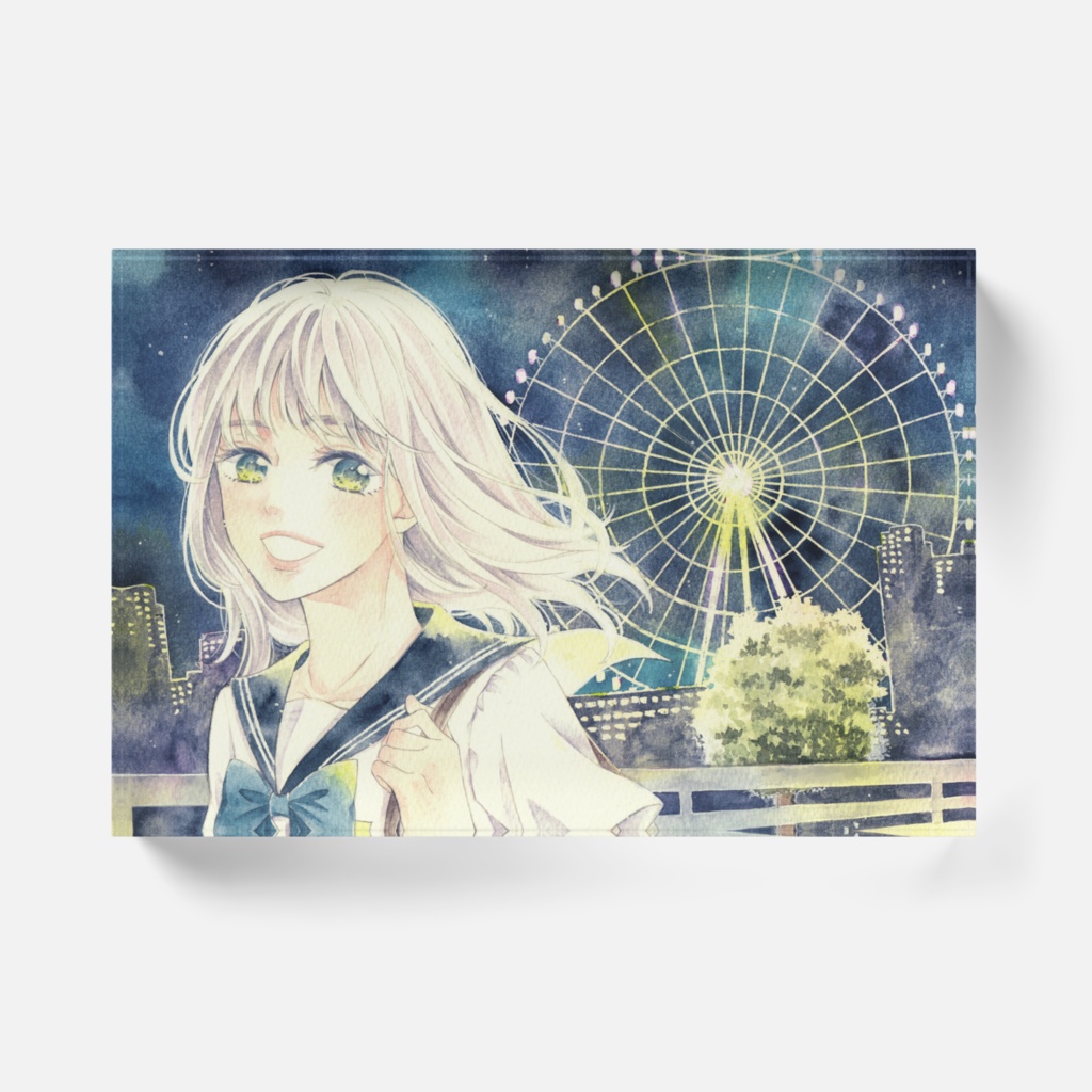 観覧車と女の子