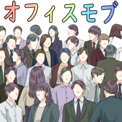 ClipStudio用モブブラシ【オフィスモブ】カラー41体