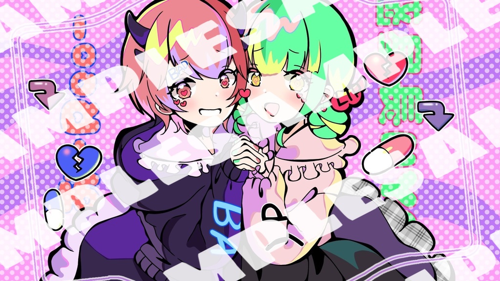 BADとLIP仕様すてっかー
