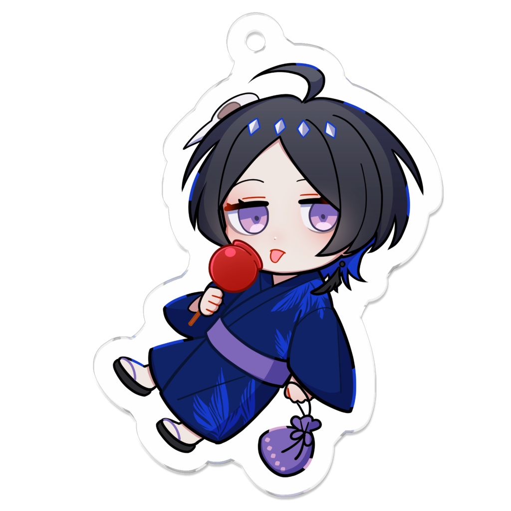 烏末蒼羽アクキー 浴衣ver