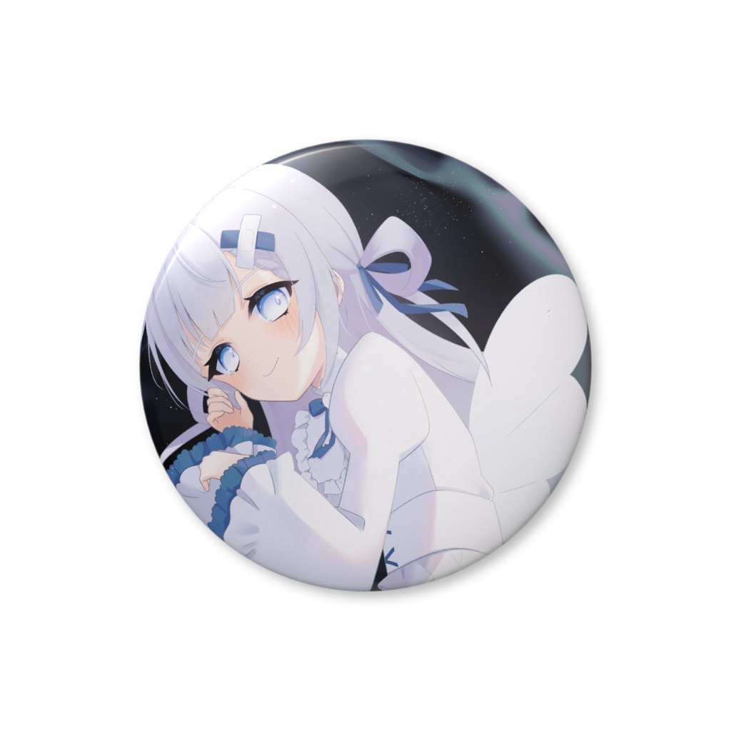 【おばけちゃん4周年記念】天使おばけちゃんの缶バッチ