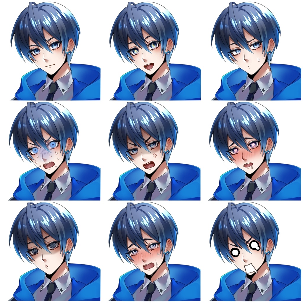 【ボイスピ】男性3人組立ち絵素材【PSDTool対応】