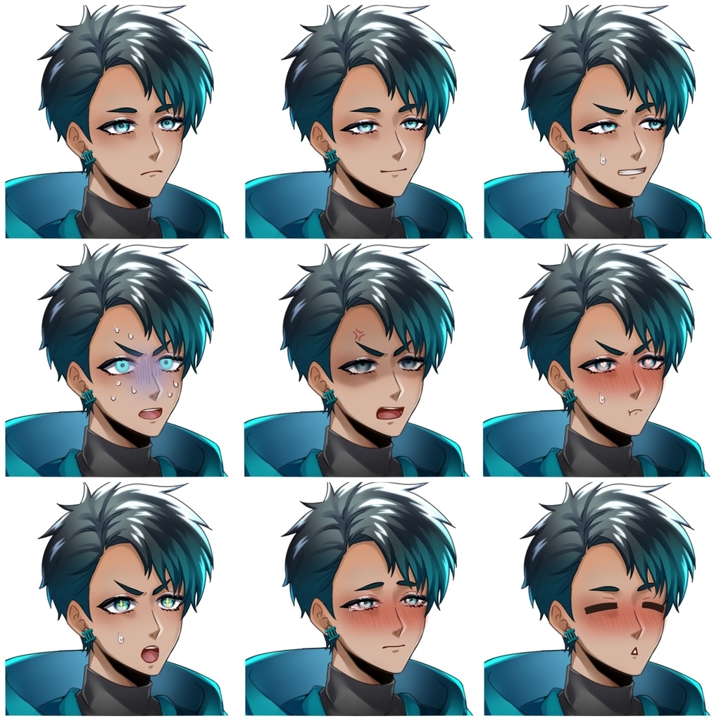 【ボイスピ】男性3人組立ち絵素材【PSDTool対応】