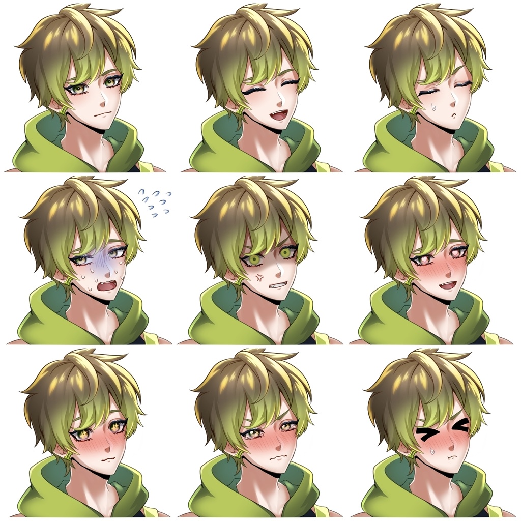 【ボイスピ】男性3人組立ち絵素材【PSDTool対応】