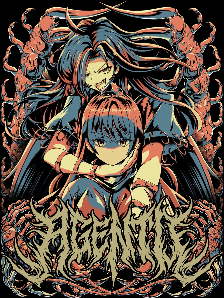 姫虫百々世×飯綱丸龍 Tシャツ