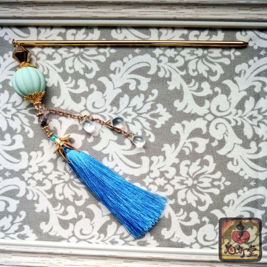 華飾るゆらりぼんぼりかんざし(5色)