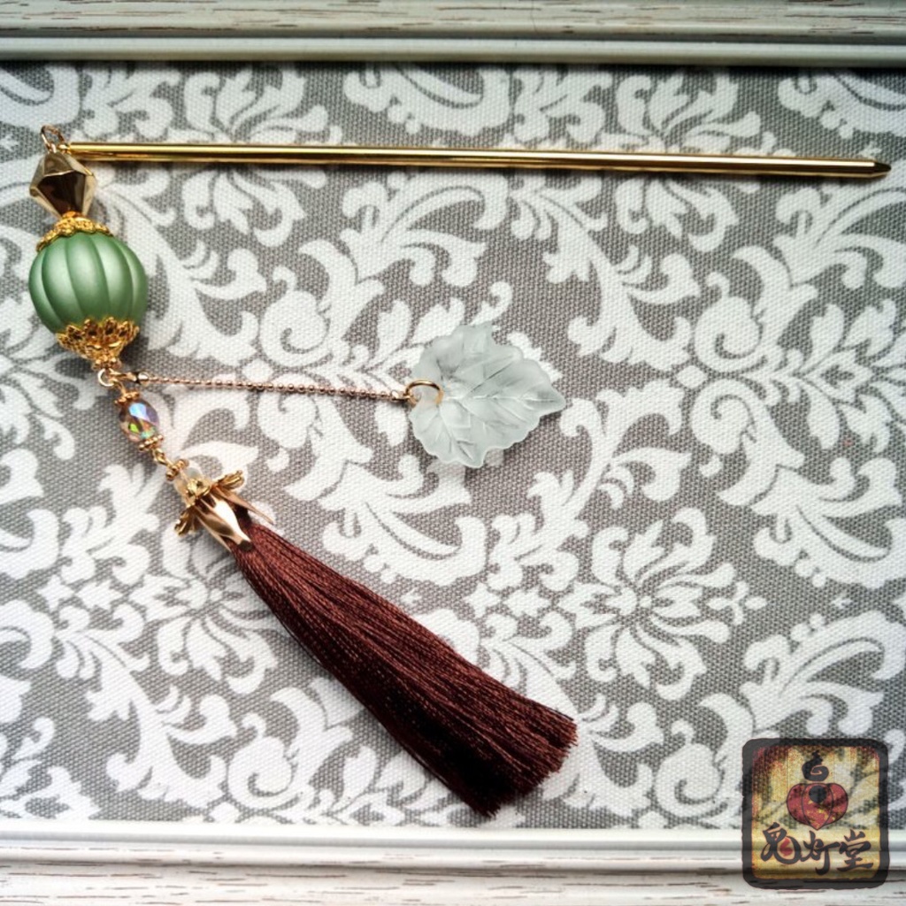 華飾るゆらりぼんぼりかんざし(5色)