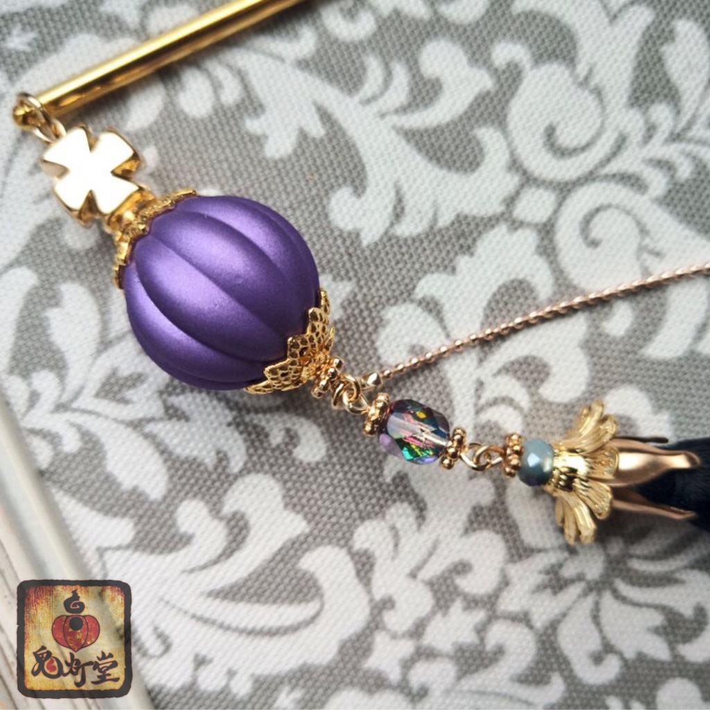 華飾るゆらりぼんぼりかんざし(5色)