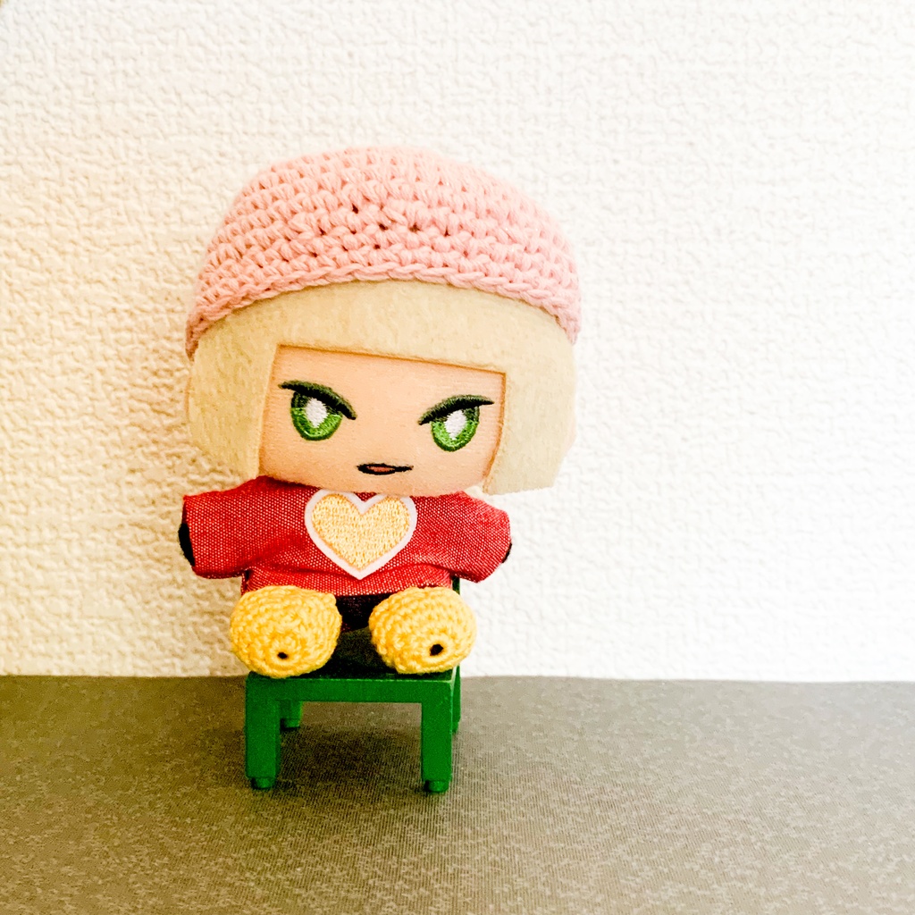 10cmぬい シンプルベレー帽 パステルピンク