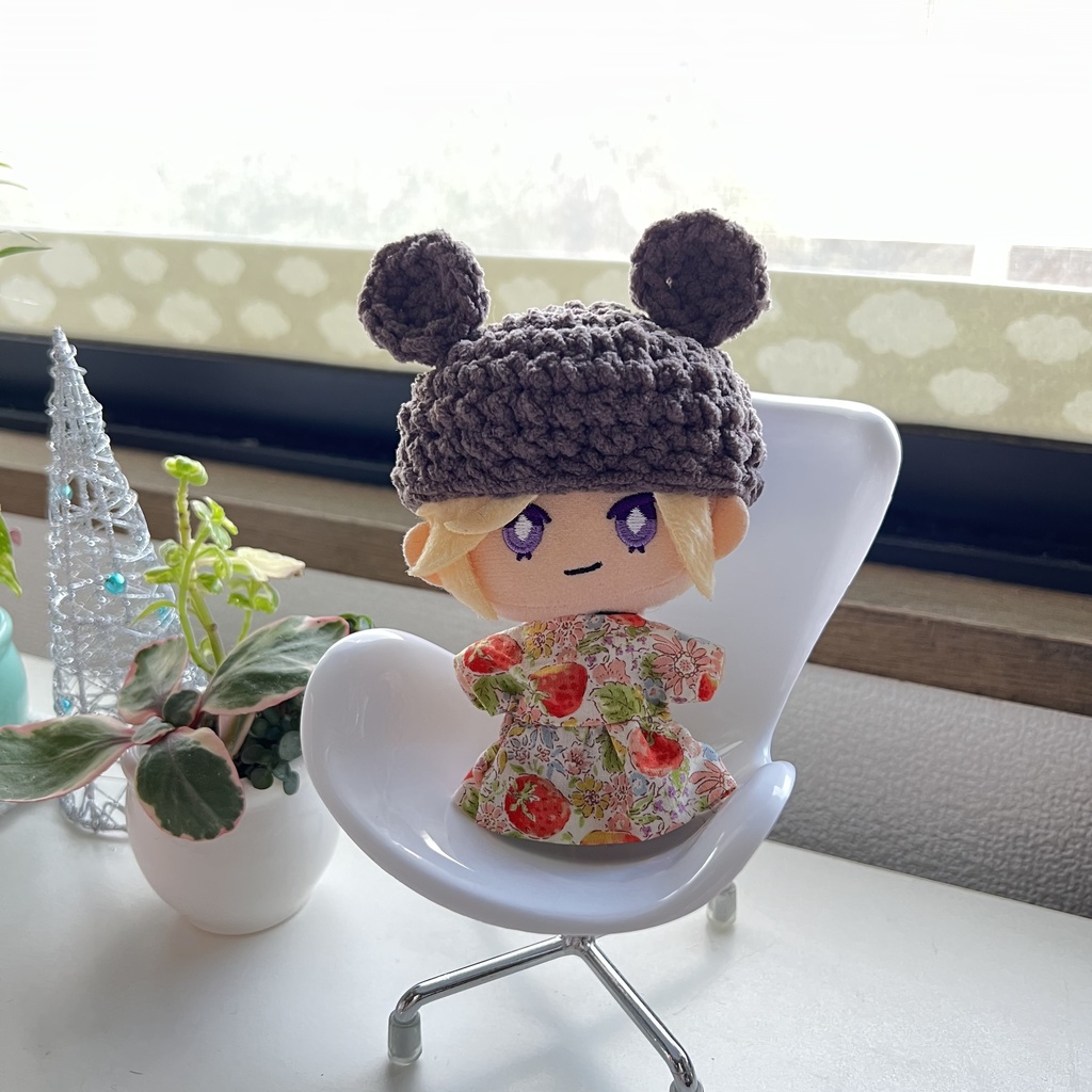 10cmぬい くまのぼうし(もこもこブラウン)