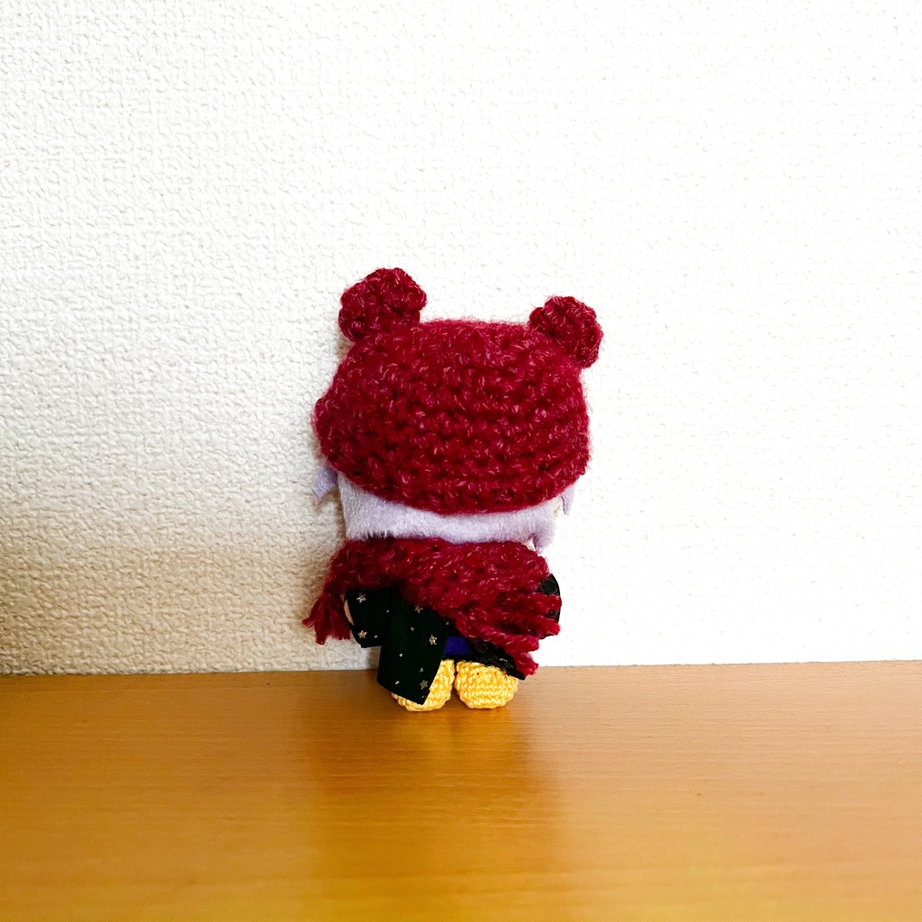 10cmぬい くまのぼうし(ワインレッド)