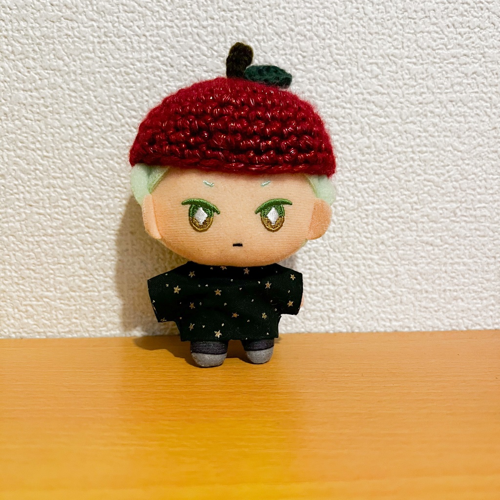 10cmぬい りんごのぼうし(きらきらワインレッド)