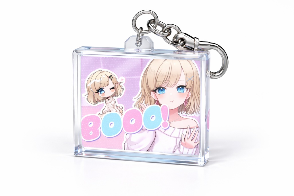 ブロック型アクリルキーホルダーA　柊めあり