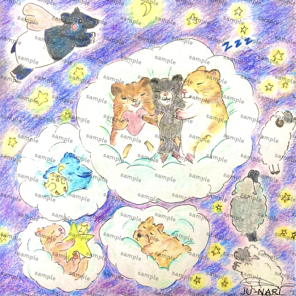 【マグカップ】Happy Dream 〜幸せな夢をみる動物たち〜