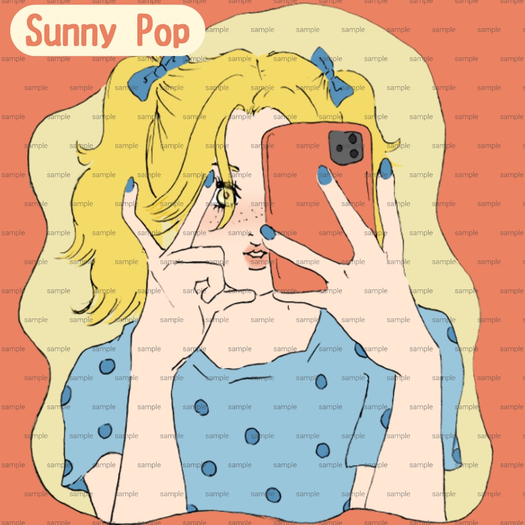 SNSアイコンセット【ピースサイン・ガール】