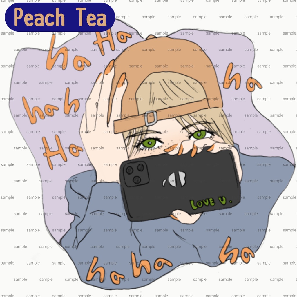 SNS用フリーアイコン【キャップ・ガール】