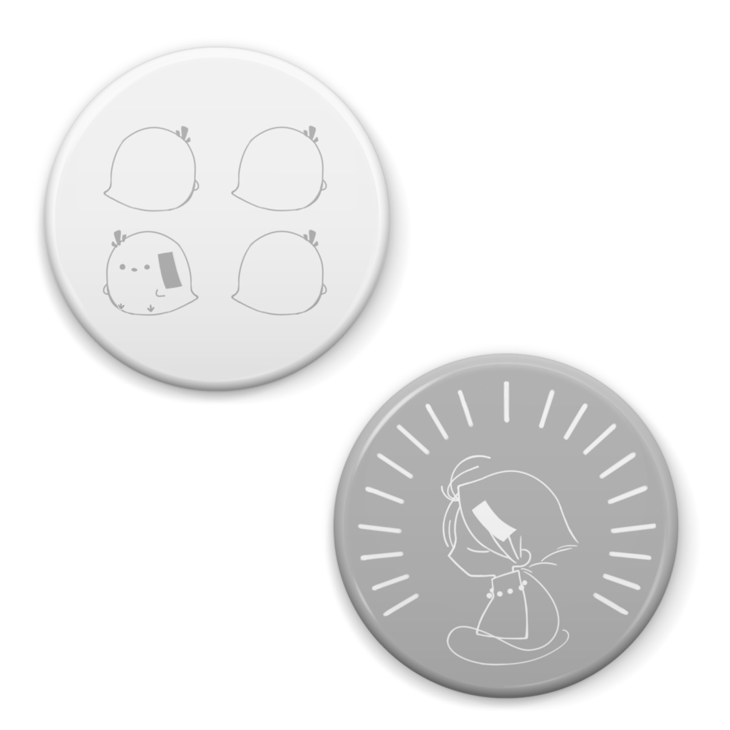 しんぷるきょんしー2種/缶バッチ