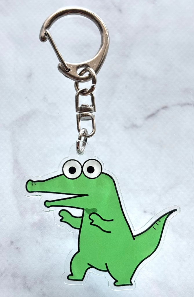 【匿名配送】アクリルキーホルダー_わにまる