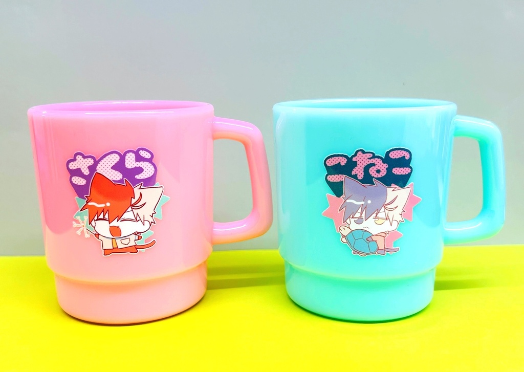 プラスチックマグカップ　各2種
