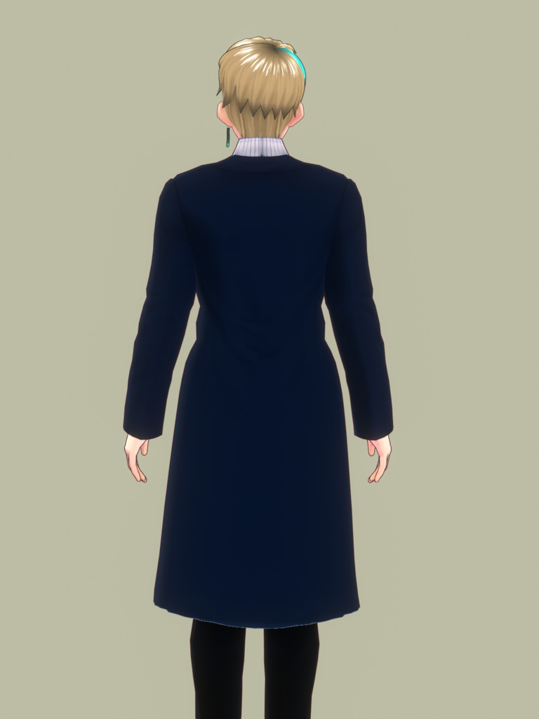 【無配有】男性VRoid用チェスターコートとハイネックニット【冬用アウター】