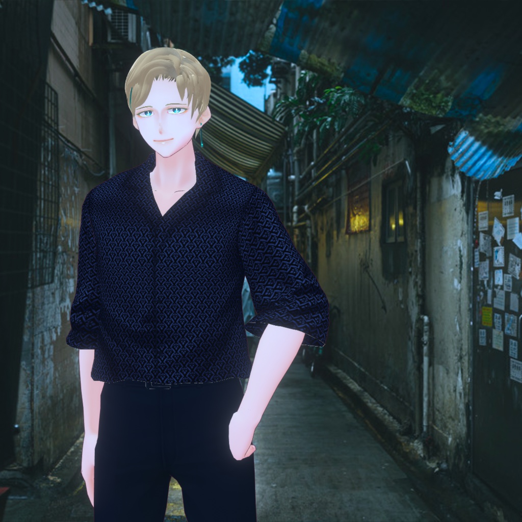 【男女兼用】柄シャツを作ろう!オリジナル柄シャツ生成キット【VRoid】