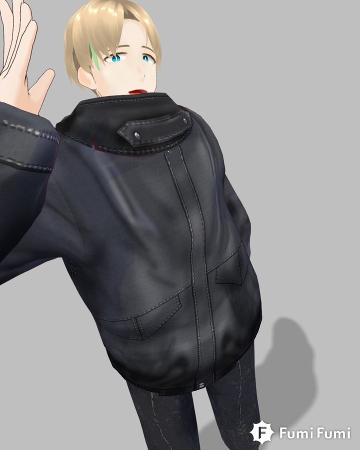 ユニセックス冬の三点コーデセット~ブルゾンセンタープレスワイドパンツヒールブーツ~