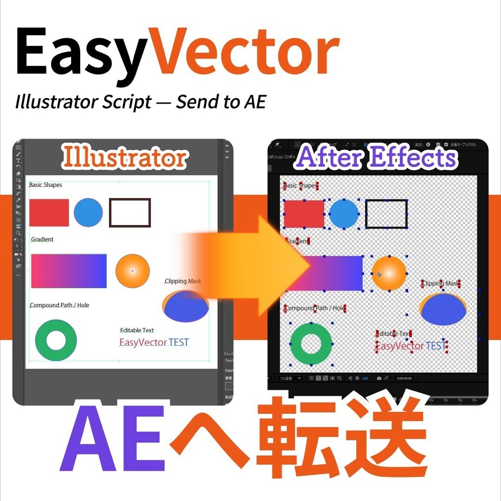 EasyVector｜Illustrator → After Effects 転送スクリプト