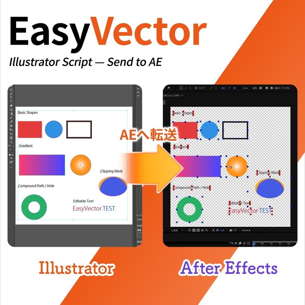EasyVector｜Illustrator → After Effects 転送スクリプト
