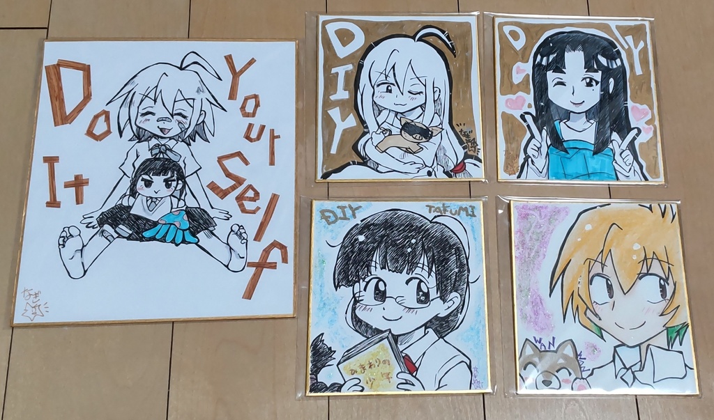DIY色紙色々。