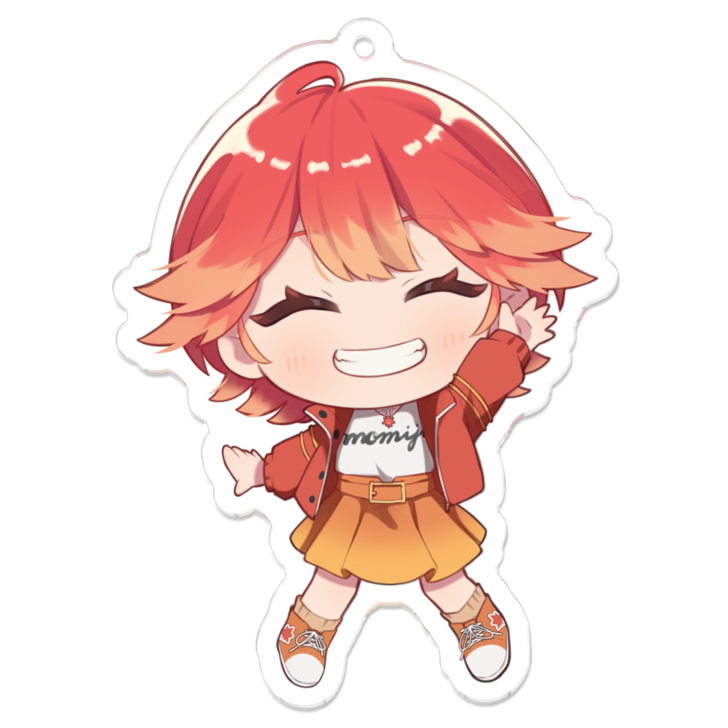 紅葉丸ミニキャラアクリルキーホルダー(目閉じ)