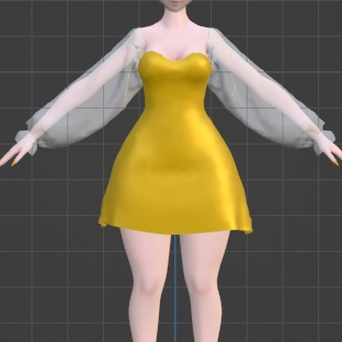 {VRChat} PuffSleeve Dress