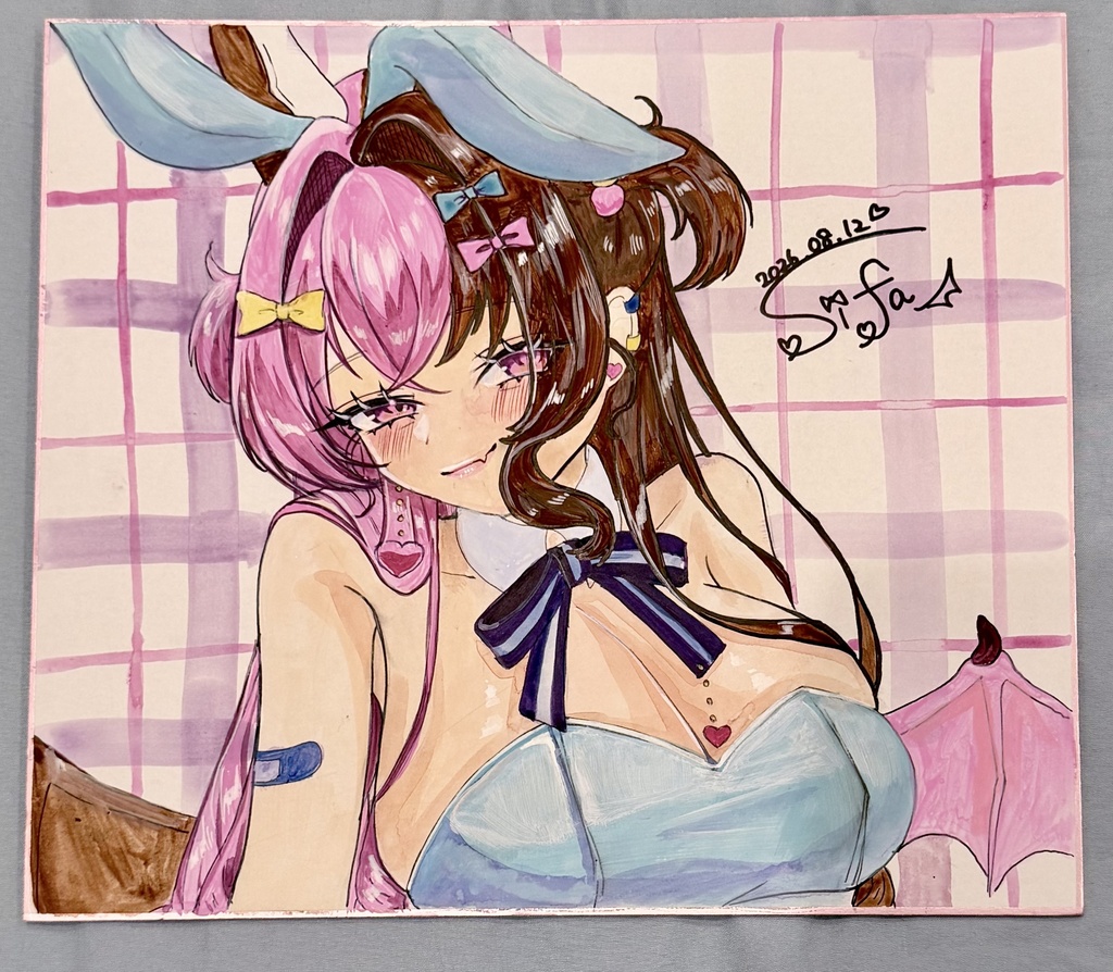 【1点限定】サイン入り 直筆イラスト色紙B